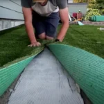 outdoor Artificial grass installation