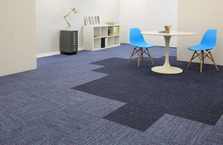 Modern Office Blue Carpet Tiles in DUbai