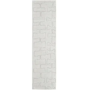 Abstract Bows & Rectangles Sketched Runner Rugs image 2