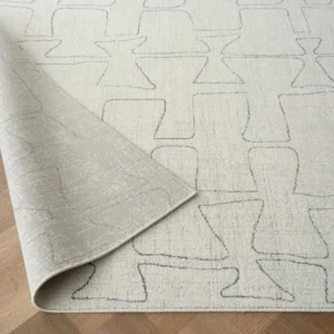 Abstract Bows & Rectangles Sketched Runner Rugs image 3