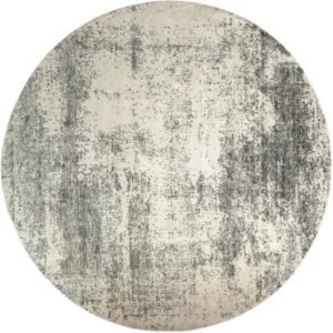 Abstract Design Faded Patterned Round Rug image 2
