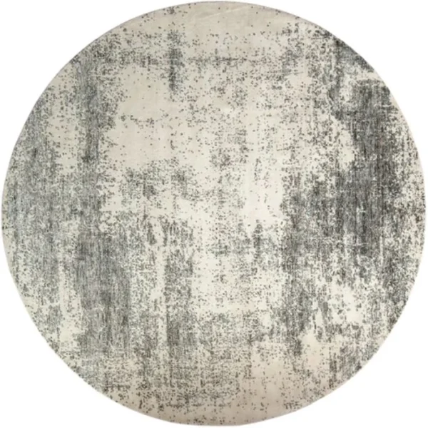 Abstract Design Faded Patterned Round Rug image 2