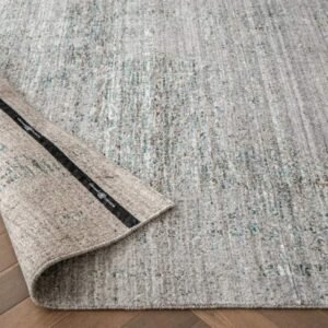 Rug with abstract faded grey design