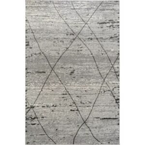 Criss-cross line rug with faded tones