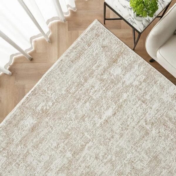 Abstract rug in a stylish interior