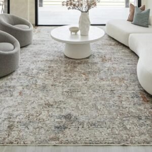 Gold And Grey Abstract Rugs - Image 5