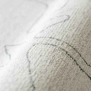 Full rug view on wooden floor