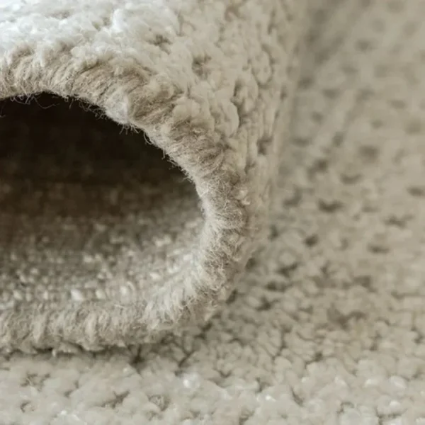 All Textured Grid Pattern Round Rug - Image 2