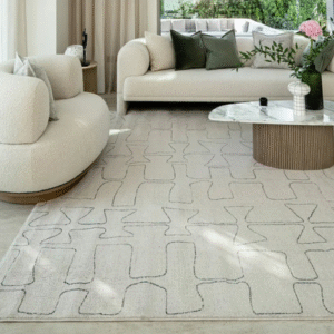 Close-up sketch details on rug