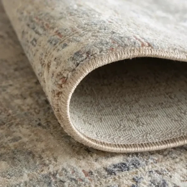 Beige Faded Distressed Rug