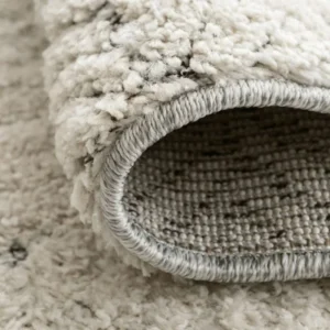 Beige Fuzzy Runner Rugs image 4