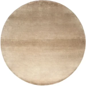 Beige Shaded Ombré Designed Round Rugs image 3