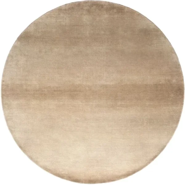 Beige Shaded Ombré Designed Round Rugs image 3