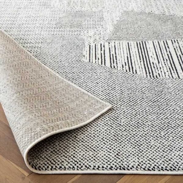 Black And White Patchwork Runner Rugs - Image 3