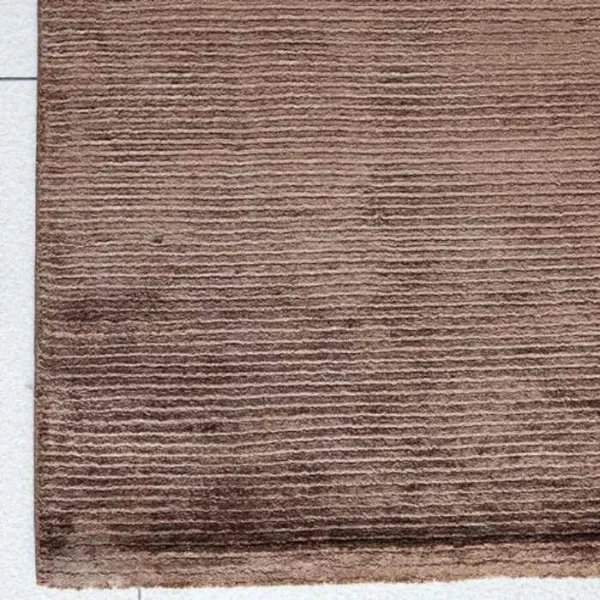 Brown striped area rug
