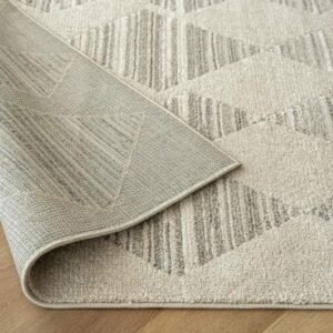 Brown Zigzag Diamond Striped Runner Rugs - Image 3