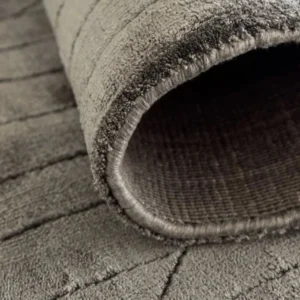 Carved Pattern Plaited Lines Round Rug image 1