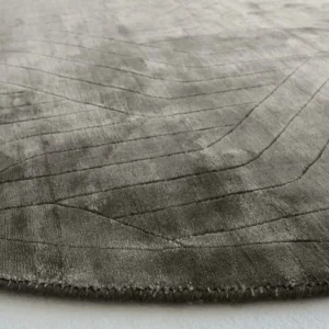 Carved Pattern Plaited Lines Round Rug - Image 4