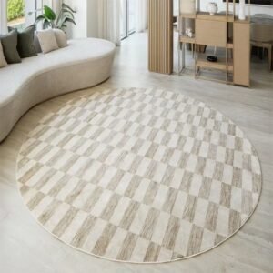 Elegant checkerboard rug floor decor