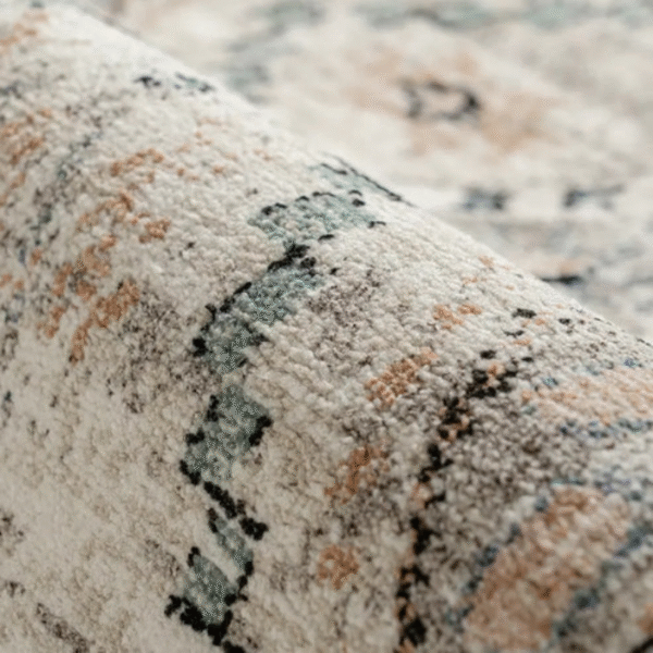 Transitional rug with diamond layout