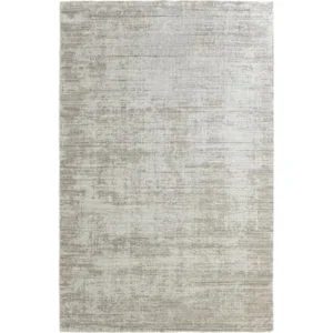 Earthy-toned rug with pottery pattern texture
