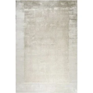 Mesh textured rug with frame border