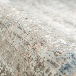 Contemporary rug with stripped blur base