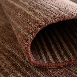 Contemporary area rug with fine stripe texture