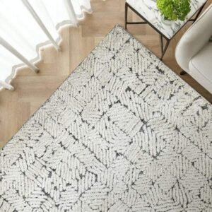 Warm beige fuzzy rug for cozy spaces