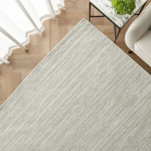 Textured rug in cozy modern room