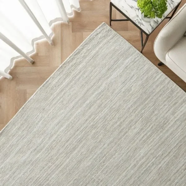 Textured rug in cozy modern room