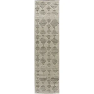 Cream Zigzag Diamond Striped Runner Rugs image 3