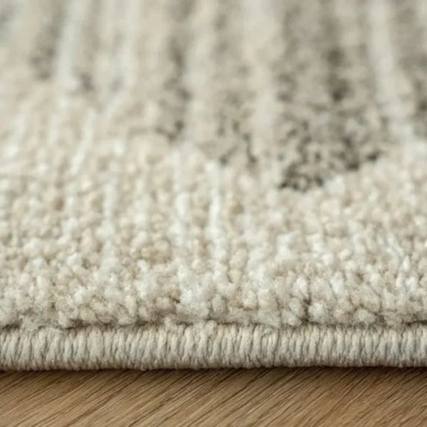 Cream Zigzag Diamond Striped Runner Rugs image 4