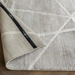 Grey Crossed Line Carpet