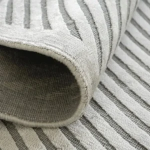 Curves and Straight Lines Patterned Rug 01