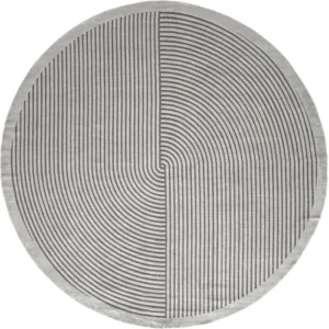 Curves and Straight Lines Patterned Rug 02