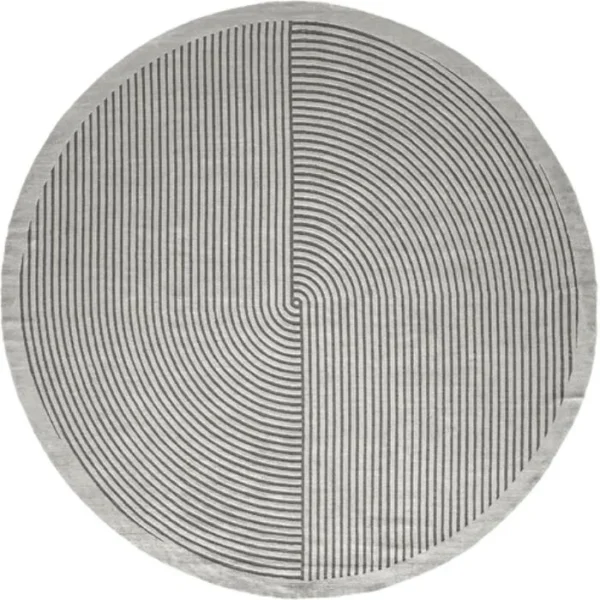 Curves and Straight Lines Patterned Rug 02
