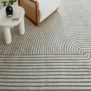 Curves and Straight Lines Patterned Rug 03