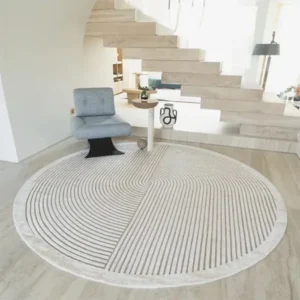 Curves and Straight Lines Patterned Rug