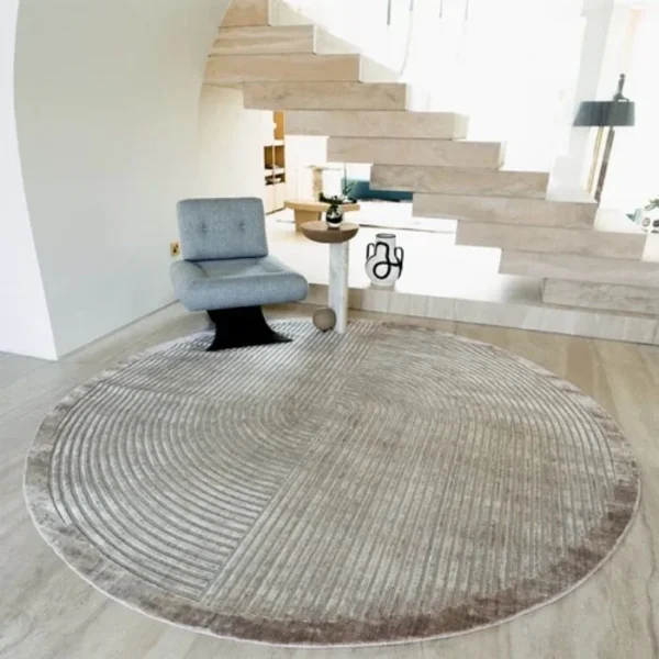 Curves and Straight Lines Patterned Rug