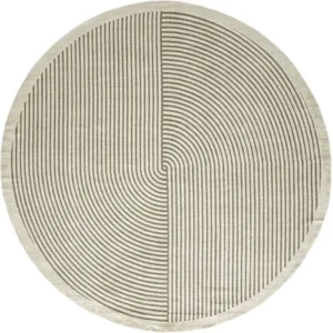 Curves and Straight Lines Patterned Rug image 2