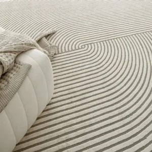 Curves and Straight Lines Patterned Rug - Image 4