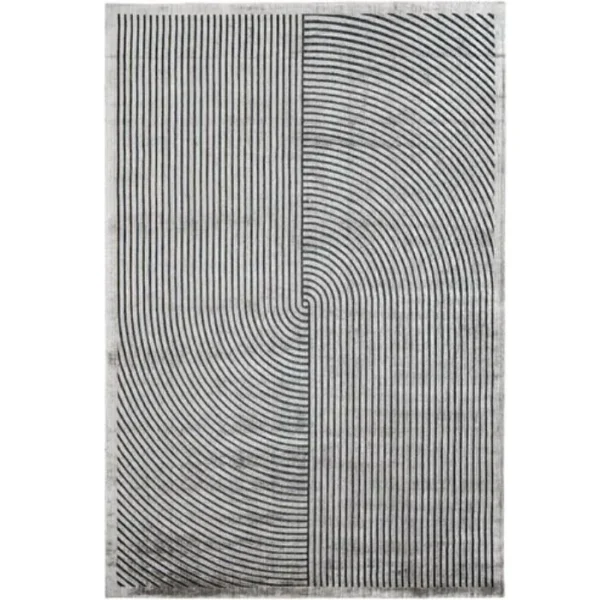 Curves and Straight Lines Patterned Rugs image 5