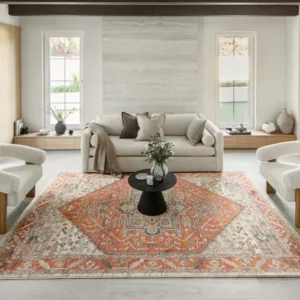 Decorative Hexagon Medallion Rug