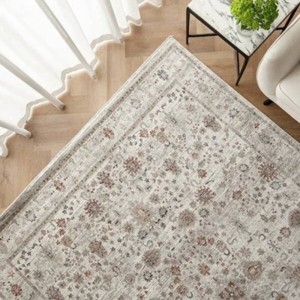 Decorative rug with medallion in the middle