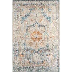 Ornate medallion pattern rug