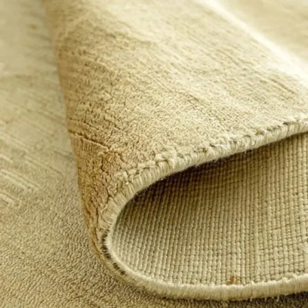 Decorative gold rug with mesh detailing