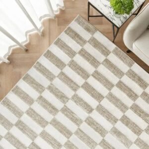 Decorative checkerboard style rug