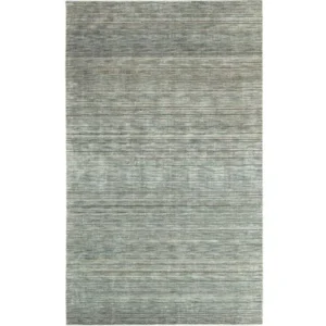 Decorative rug with raised narrow stripes