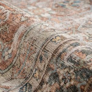 Medallion print traditional area rug